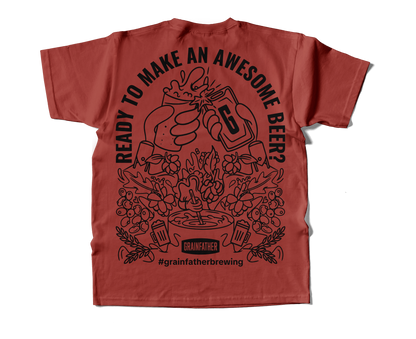 Earthy Red T-shirt Back Isolated.png